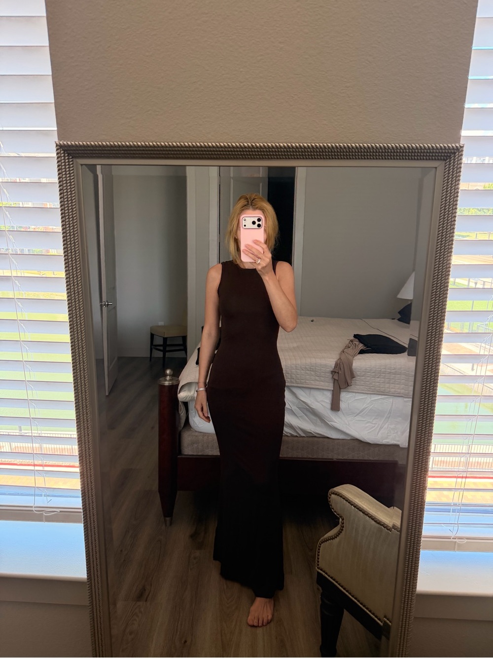 Lucky Brand Sleeveless Brown Maxi Dress